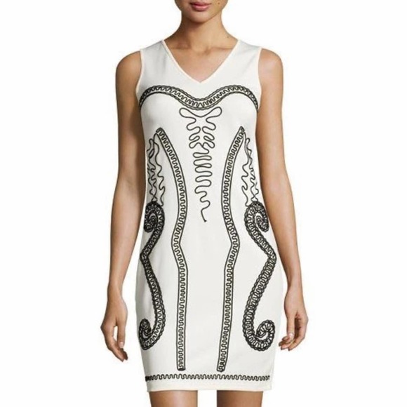 Neiman Marcus Dresses & Skirts - NWT Neiman Marcus Abstract Embroidered Sheath Mini Dress